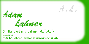adam lahner business card